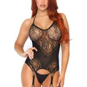 Leg Avenue Lace Suspender Bodystocking One Size